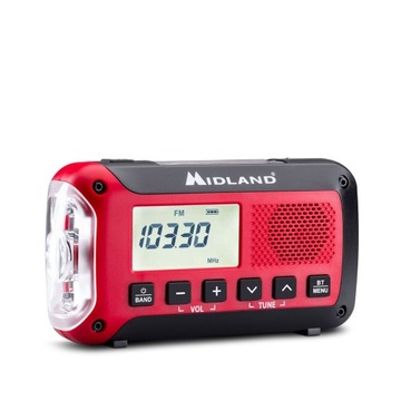 MIdland ER250BT Latarka PowerBank Radio AM / FM dynamo solar GŁOŚNIK BT