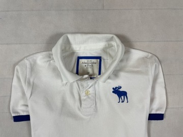 Abercrombie & Fitch polo duże logo blue unikat M L