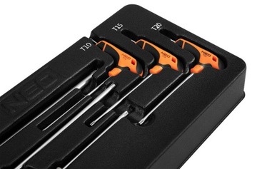 NEO Klucze imbusowe HEX kulką + TORX wkłady szafki