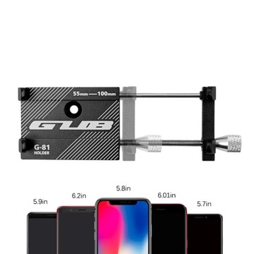 Алюминиевый держатель для телефона на велосипед, регулируемая основа Wolf Base 6-10 см X-81