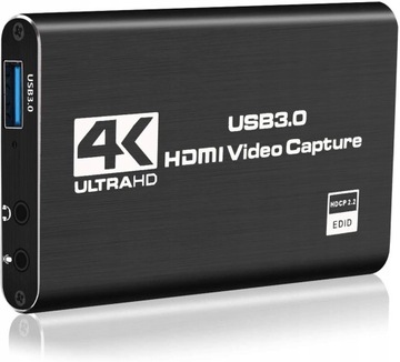 Grabber HDMI 4K Nagrywarka Obrazu Video na USB 3.0 do PC Laptopa Karta