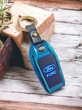 БРЕЛОК ДЛЯ БРЕЛКА FORD GLOW LIGHTER ELEGANT со светодиодной подсветкой, ЧЕХОЛ С ЛОГОТИПОМ, БАНТ