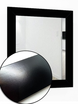 Duże Lustro w czarnej ramie 6 cm MDF 60x50 cm