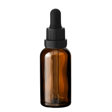 Butelka szklana brązowa 30 ml z pipetą