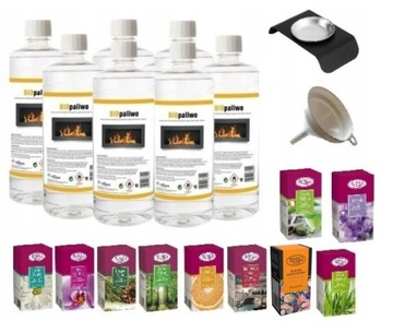 ZESTAW 7L BIOPALIWO bioetanol + pojemnik 10 olejków do aromaterapii