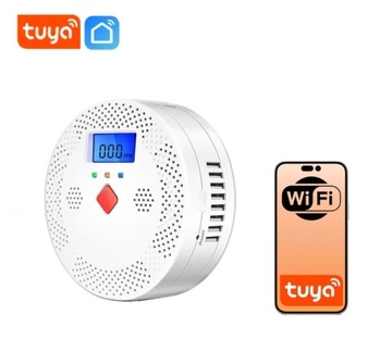 CZUJNIK DETEKTOR CZADU TLENKU WĘGLA CO LCD WIFI - TUYA SMART LIFE