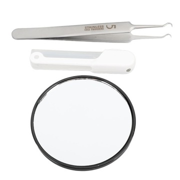 Изогнутый пинцет от черных точек с защитной крышкой с подсветкой 9B