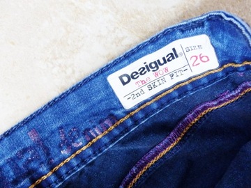 DESIGUAL _____ GRANATOWE JEANSY RURKI W26