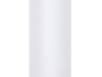 Tiul gładki, biały, 0,15 x 9m
