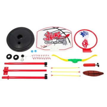 БАСКЕТБОЛЬНЫЙ НАБОР 2 В 1 НАСОС ДЛЯ КОРЗИННОГО МЯЧА BOW ARROW ПОРТАТИВНЫЙ ДЛЯ ДЕТЕЙ