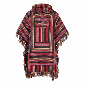 Ponczo bawełniane z Nepalu BOHO HIPPIE HANDMADE