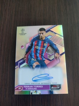 Ferran Torres auto autograf topps finest FC Barcelona