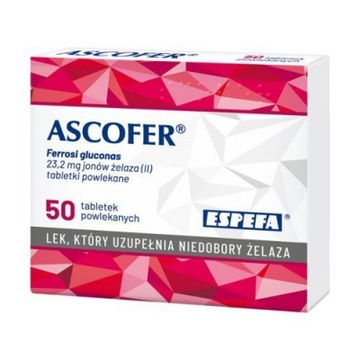 Ascofer Niedobór żelaza x 50 drażetek