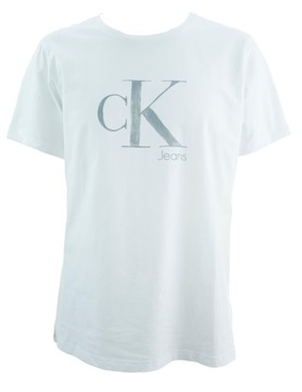 CALVIN KLEIN koszulka t-shirt biały bawełna XL
