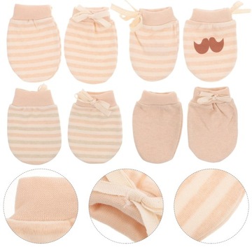 4 ПАРЫ ДЕТСКИХ ПЕРЧАТОК ХЛОПКОВЫЕ ПЕРЧАТКИ ДЛЯ НОВОРОЖДЕННЫХ ДЕВОЧЕК