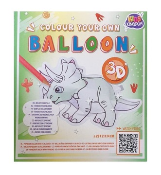 Balon papierowy do kolorowania 3D DIY Nosorożec