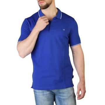 CALVIN KLEIN polo męskie, chabrowe, Slim, S