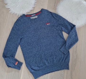 160 SUPERDRY MODNY MĘSKI SWETER Z KASZMIREM S