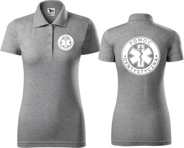 Женская футболка-поло АПТЕЧНАЯ ПОМОЩЬ Качество хлопка