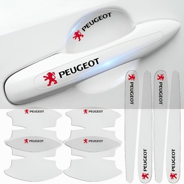 FOLIA OCHRONNA POD KLAMKI PEUGEOT Drzwi Samochodowe Naklejki Na Samochód