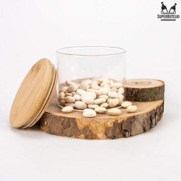 КОНТЕЙНЕР БАНКА СТЕКЛЯННАЯ БАНКА ДЛЯ СПЕЦИЙ ПИЩЕВАЯ СОЛЬ САХАРНИК - 390 мл