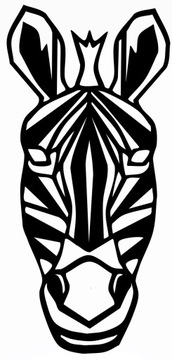 ZEBRA GEOMETRYCZNA dekoracja ścienna obraz 40cm