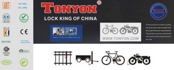 Велосипедный замок TONYON TY-4505 Black - надежная защита и стильный дизайн черный