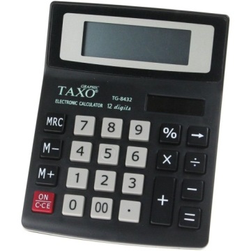 Калькулятор Taxo 12- позиційний Чорний
