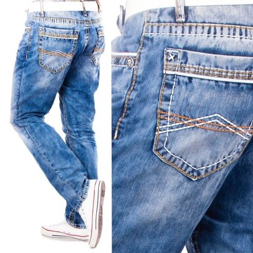 SPODNIE JEANS PRZETARCIA REGULAR FIT CIPO BAXX