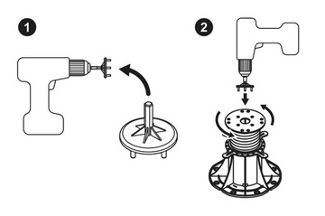 НАСАДКА ДЛЯ РЕГУЛИРОВКИ ВЫСОТЫ ОПОРЫ ДЕКИ ПОД ОТВЕРТКУ