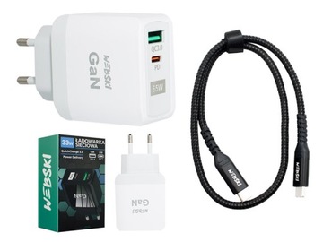 ZASILACZ DO TELEFONU 33W SZYBKI MOCNY KABEL 0,5m