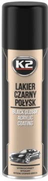 LAKIER AKRYLOWY K2 RALLY CZARNY POŁYSK 500ML
