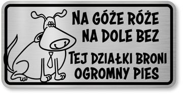 Uwaga pies - śmieszna tabliczka