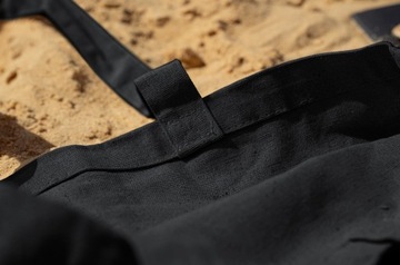 ХЛОПКОВАЯ СУМКА 38х42 ЧЕРНАЯ 145г ECO SHOPPING