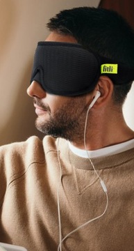 НАБОР СПАЛЬНЫХ Очков, 3D РЕГУЛИРУЕМАЯ МАСКА, ЧЕРНЫЕ БУШИ