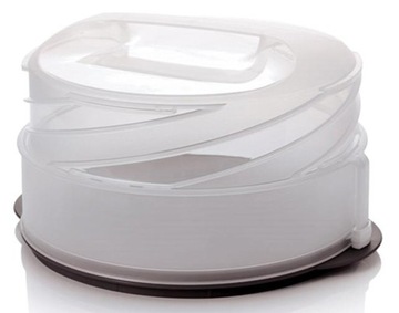 Pojemnik na tort Tupperware Twist 14x30 cm przezroczysto-czarny