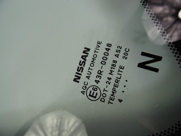 NISSAN PULSAR SKLO (OKNO) KAROSERIE LEVÝ ZADNÍ