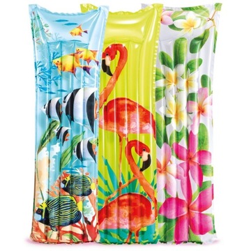 MATERAC PLAŻOWY PIĘKNE WZORY 183x69 - INTEX 59720