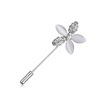 Modny, opalowy, kryształowy kwiat Rhinestone w stylu vintage, długi