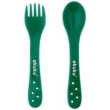 ŁYŻKA I WIDELEC DLA DZIECI ZESTAW PLASTIKOWYCH SZTUĆCÓW DLA DZIECKA W ETUI