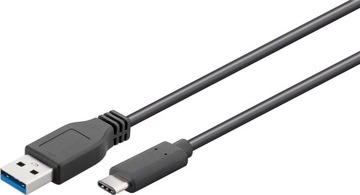 Kabel przewód USB-C - USB-A 3.0 Czarny Goobay 0,5m