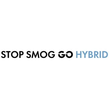 Naklejka STOP SMOG GO HYBRID na Szybę Samochód Auto 30cm