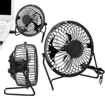 WIATRAK METALOWY WIATRACZEK WENTYLATOR USB PC BIURKOWY V1