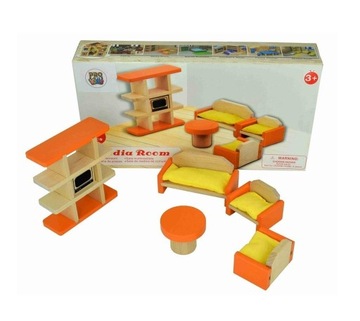 MEBLE DLA LALEK DREWNIANE - SALON, PRO KIDS