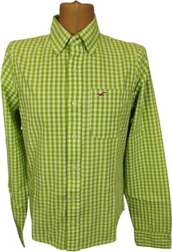 HOLLISTER Koszula casualowa Zielona w kratkę M