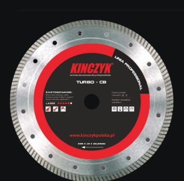 TARCZA DIAMENTOWA KIŃCZYK TURBO CB 250 mm
