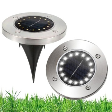 LAMPKA OGRODOWA SOLARNA WBIJANA LAMPKA LED NAJAZDOWA 16 LAMPKI DO OGRODU
