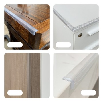 TAŚMA 2m, silikonowe ZABEZPIECZENIE narożników i mebli, TRANSPARENTNA