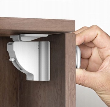 МАГНИТНЫЙ ЗАМОК ДЛЯ КРЕПЛЕНИЯ ДЕТСКИХ ШКАФОВ И ЯЩИКОВ ДЛЯ МЕБЕЛИ 10 ШТ.