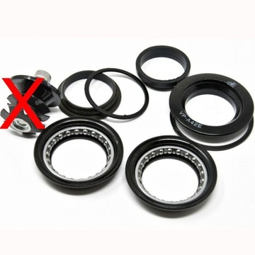 Stery rowerowe 1-1/8 cala AHEAD półzintegrowane uszczelniane 9-elementowe